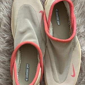 Nike Women's Slip-On Shoes - Tan and Pink